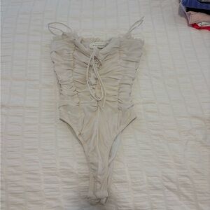 American Threads Cream Bodysuit